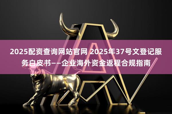 2025配资查询网站官网 2025年37号文登记服务白皮书——企业海外资金返程合规指南